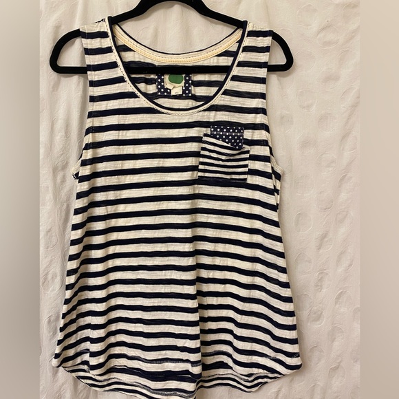 Anthropologie striped sleeveless top. Size large. - Picture 1 of 4
